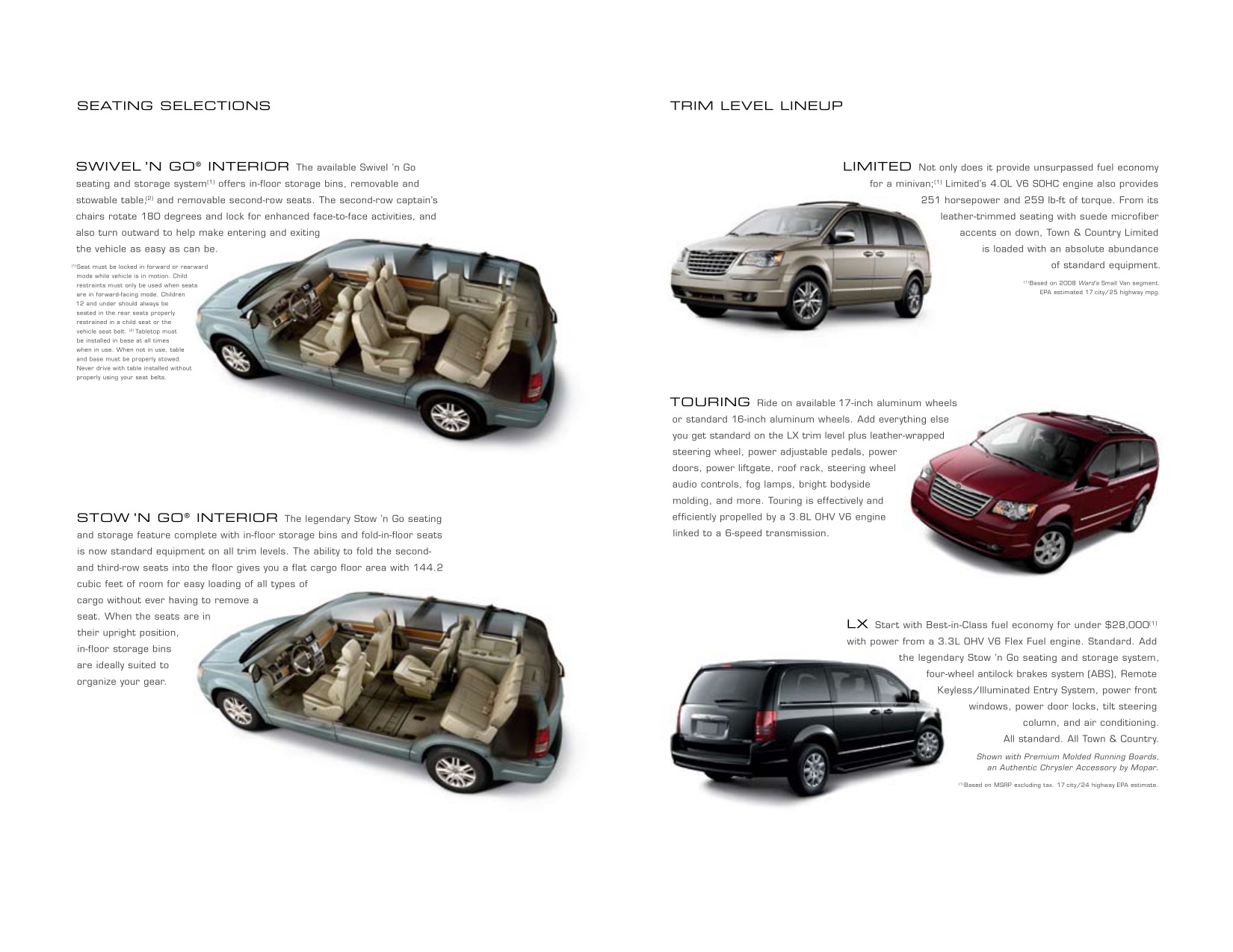 2009 Chrysler Town & Country Brochure Page 3